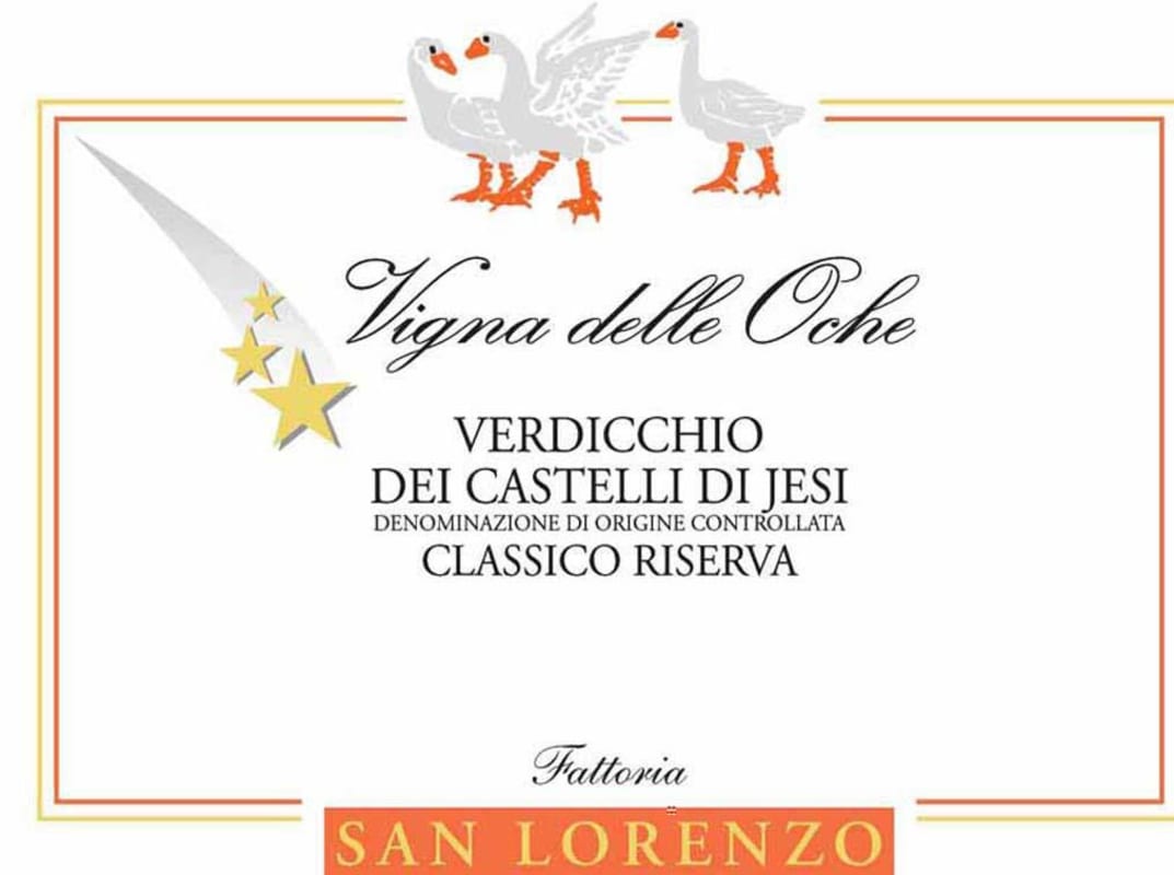 San Lorenzo Verdicchio dei Castelli di Jesi Classico Riserva Vigna delle Oche 2011 Front Label