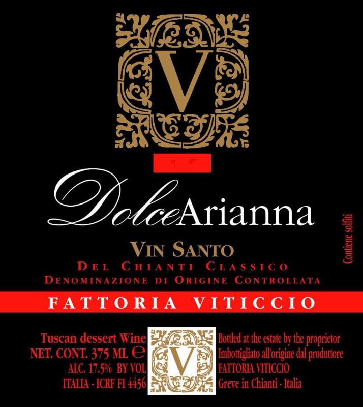 Viticcio Dolce Arianna Vin Santo 2007 Front Label