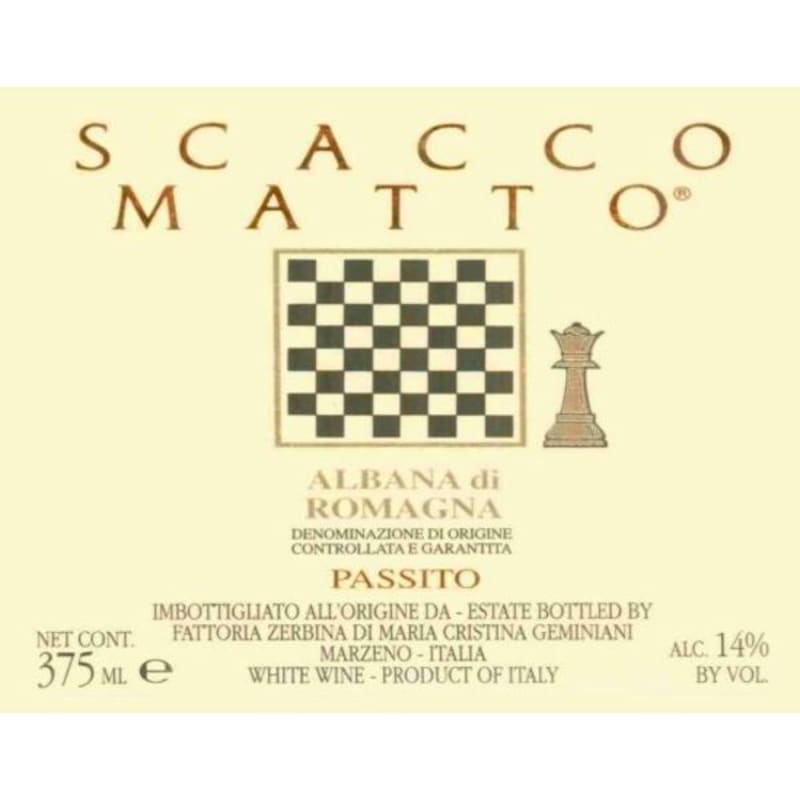 Zerbina Albana di Romagna Scacco Matto Passito 2006 Front Label