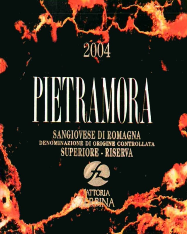 Zerbina Sangiovese di Romagna Superiore Riserva Pietramora 2004 Front Label