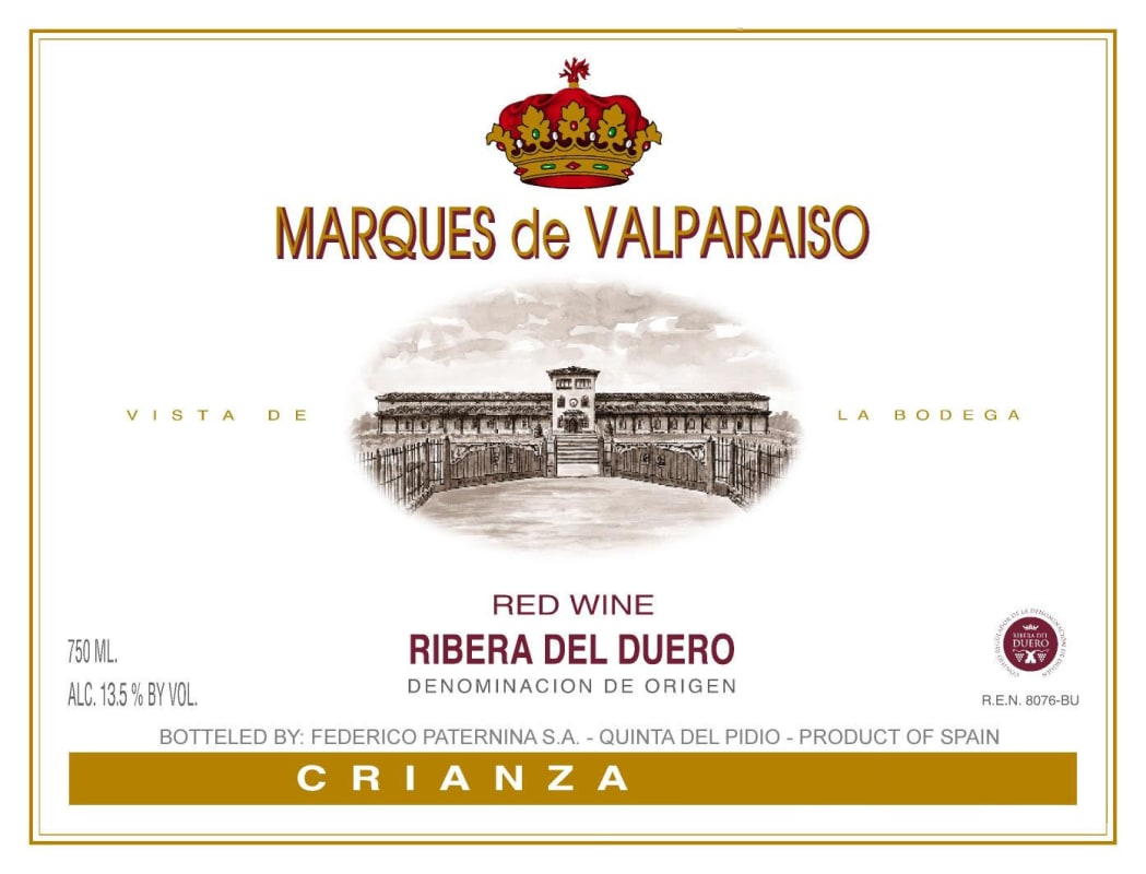 Paternina Marques de Valparais Crianza 2011 Front Label