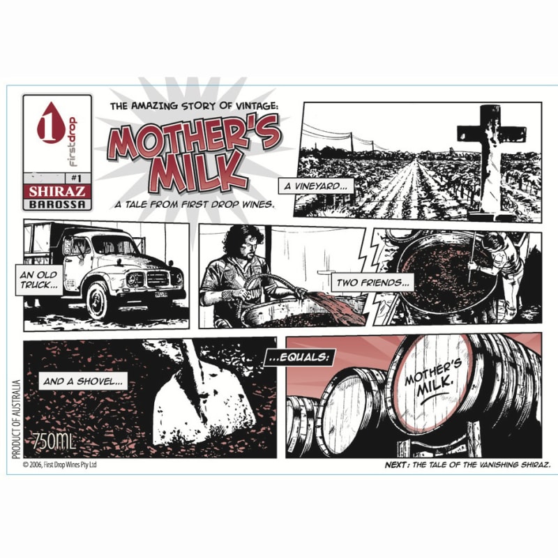 First Drop Mother's Milk Shiraz 2010 Front Label