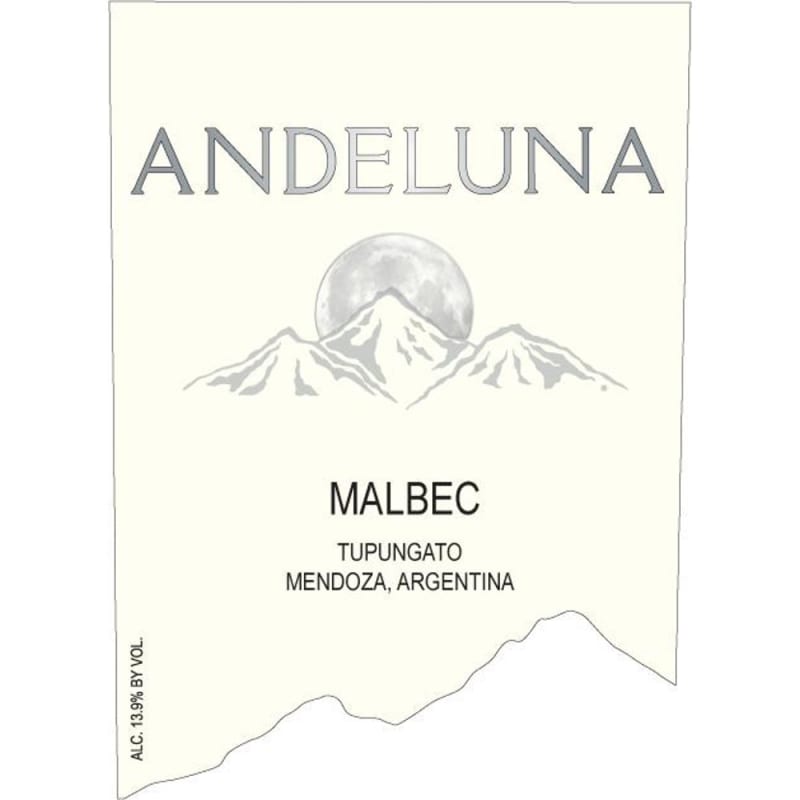 Andeluna Malbec 2011 Front Label