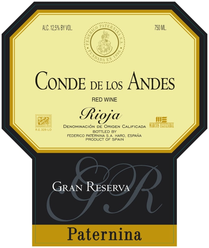 Paternina Conde de los Andes Gran Reserva 2004 Front Label