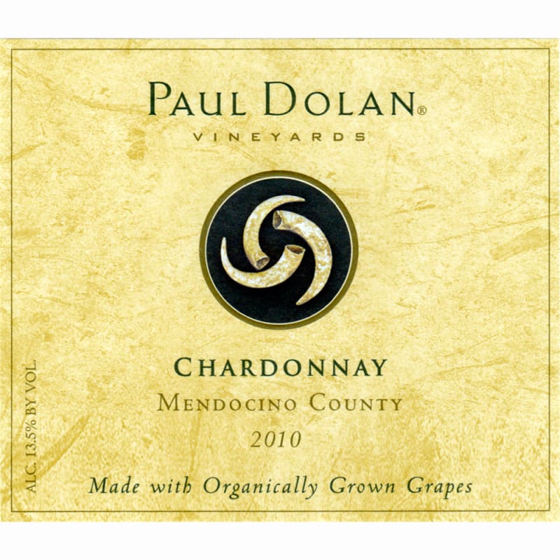 Paul Dolan Vineyards Chardonnay 2010 Front Label
