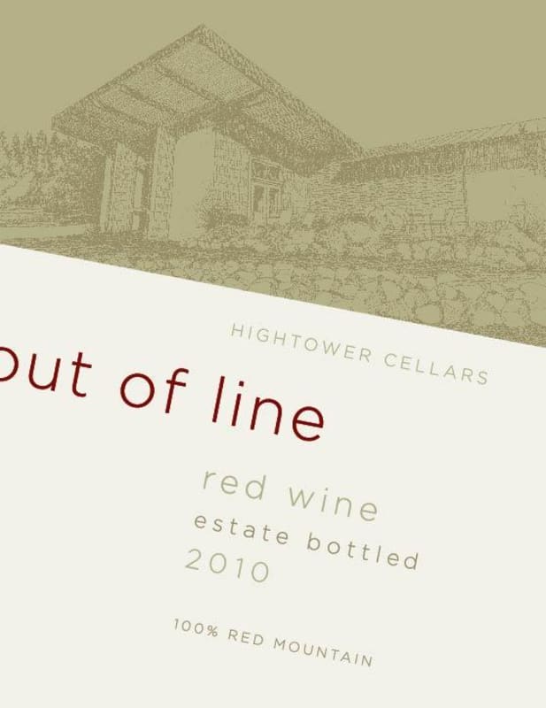 Hightower Cellars Out of Line Red Blend 2010 Front Label