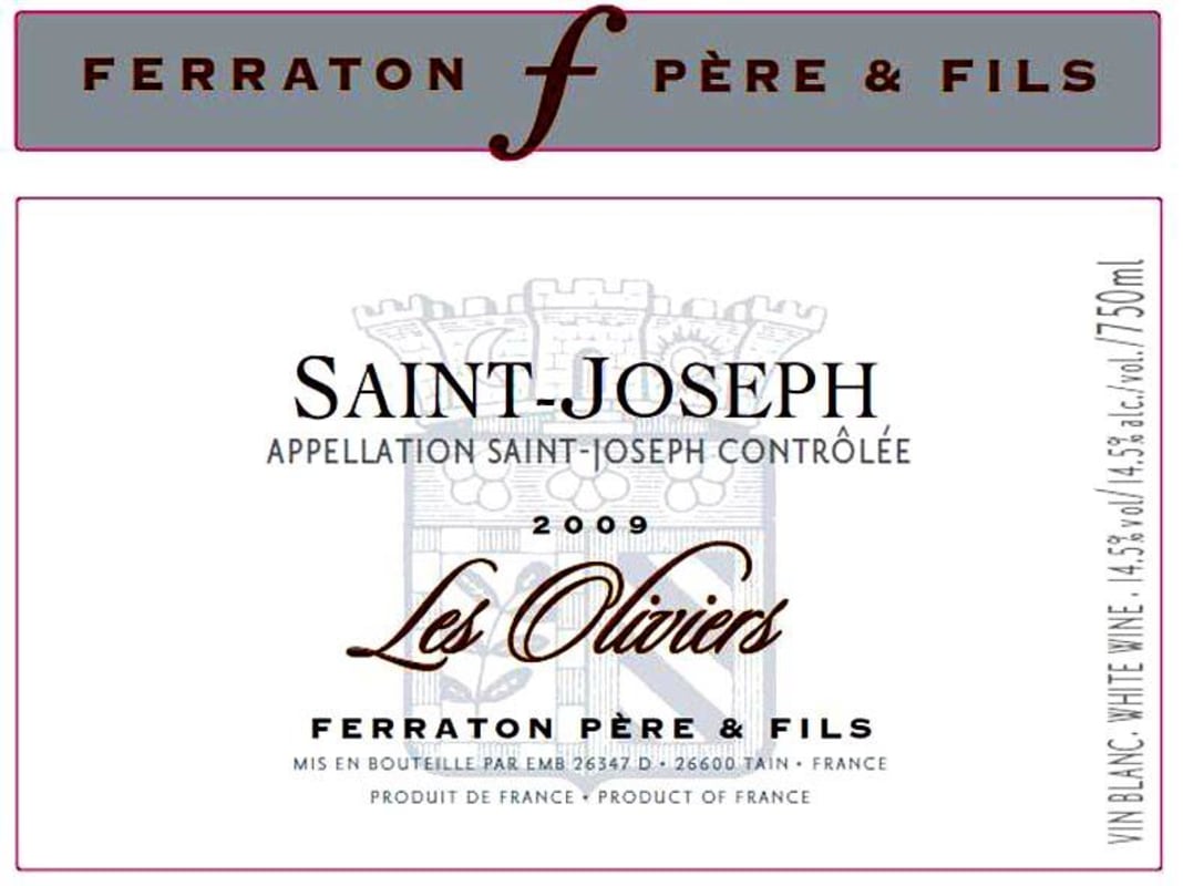 Ferraton Pere & Fils Saint-Joseph Les Oliviers 2009 Front Label