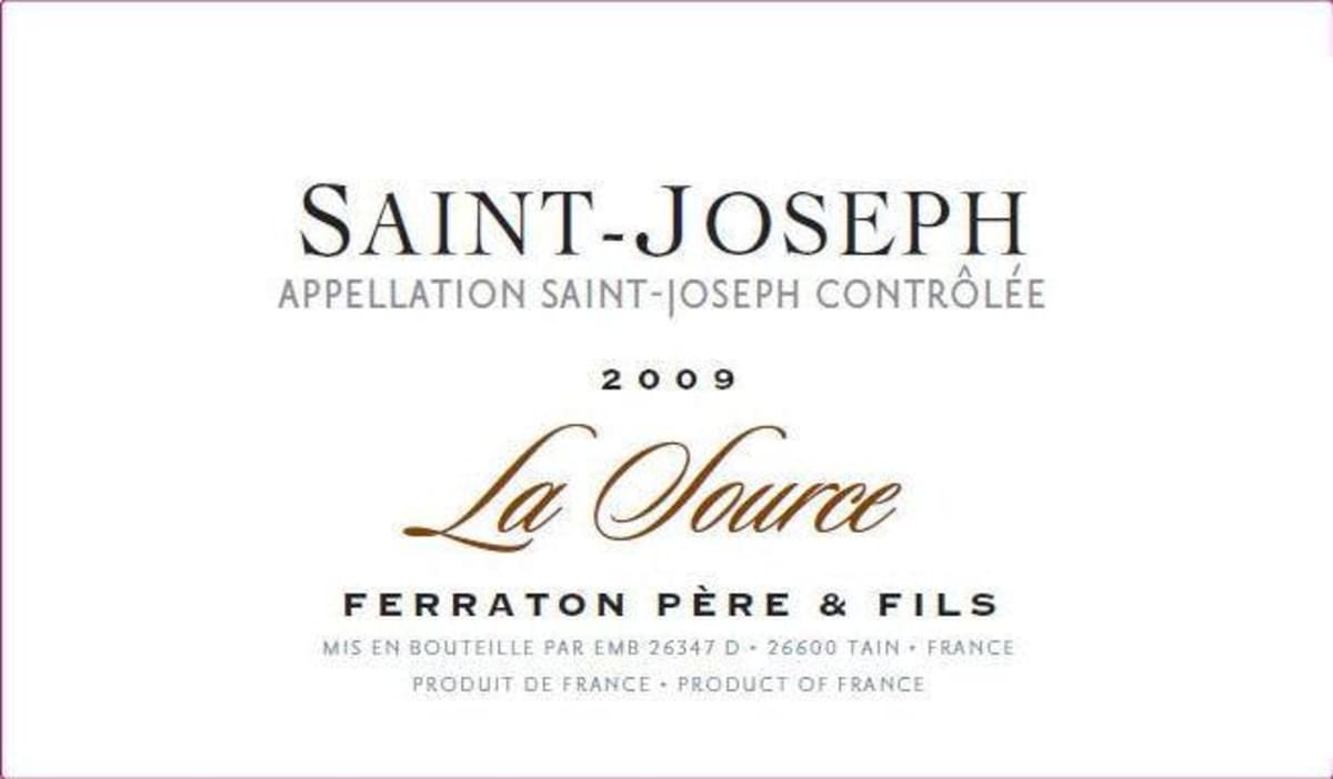 Ferraton Pere & Fils Saint-Joseph La Source 2009 Front Label
