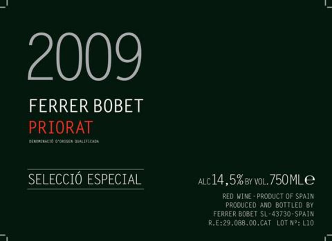 Ferrer Bobet 2009 Front Label