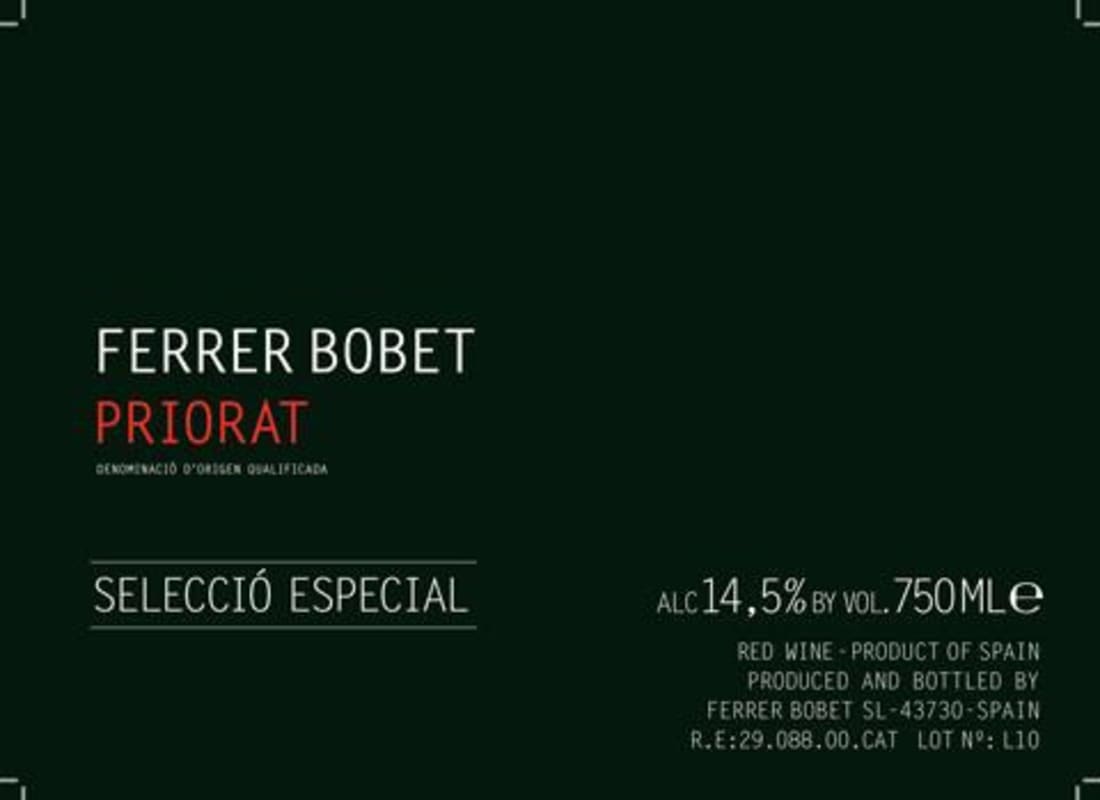 Ferrer Bobet 2010 Front Label