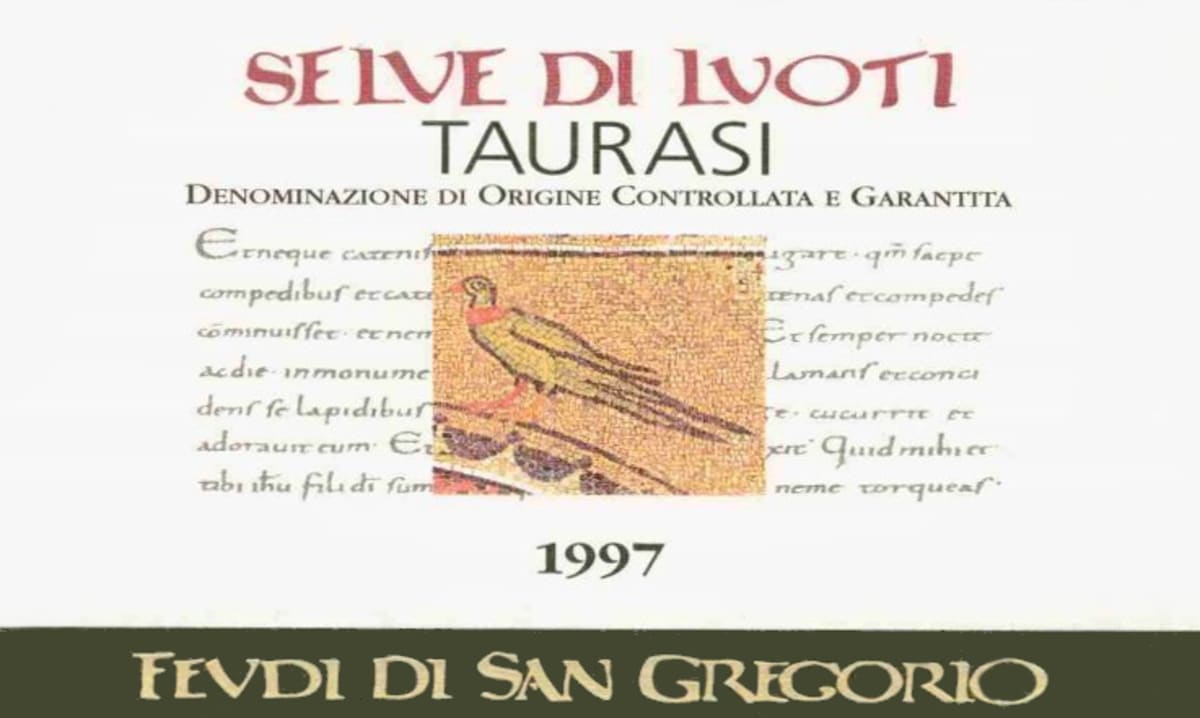 Feudi di San Gregorio Taurasi Selve di Luoti 1997 Front Label