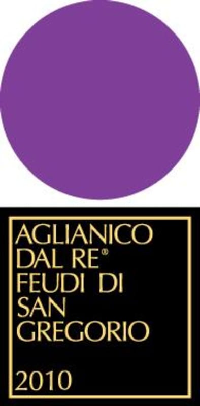 Feudi di San Gregorio Irpinia Aglianico dal Re 2010 Front Label