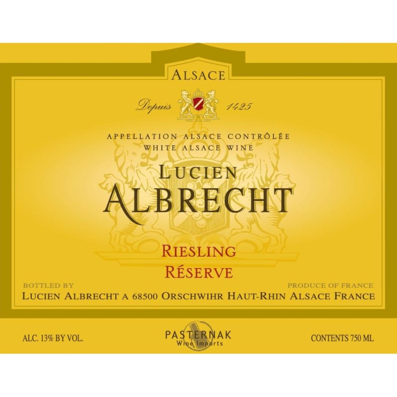 Lucien Albrecht Reserve Riesling 2011 Front Label