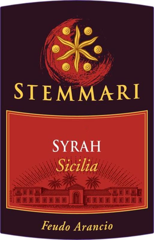 Arancio Stemmari Syrah 2012 Front Label