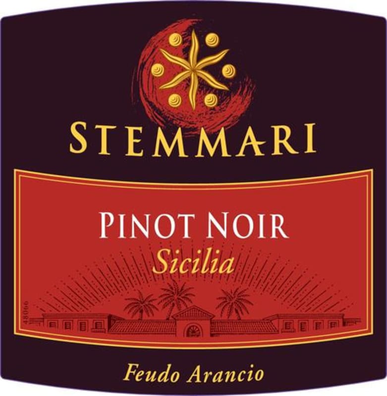 Arancio Stemmari Pinot Noir 2012 Front Label