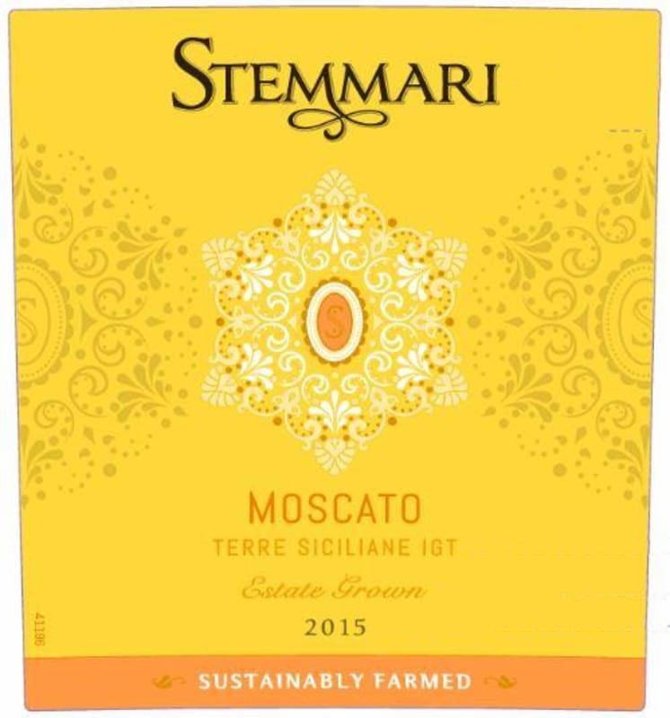 Arancio Stemmari Moscato 2015 Front Label