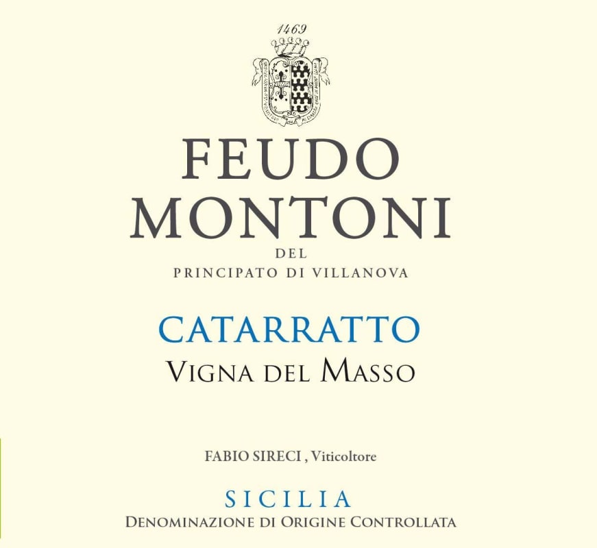Feudo Montoni Catarratto 2015 Front Label