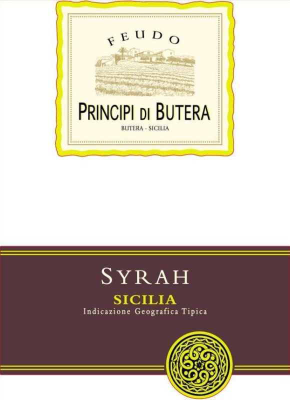 Feudo Principi di Butera Principi di Butera Syrah 2012 Front Label