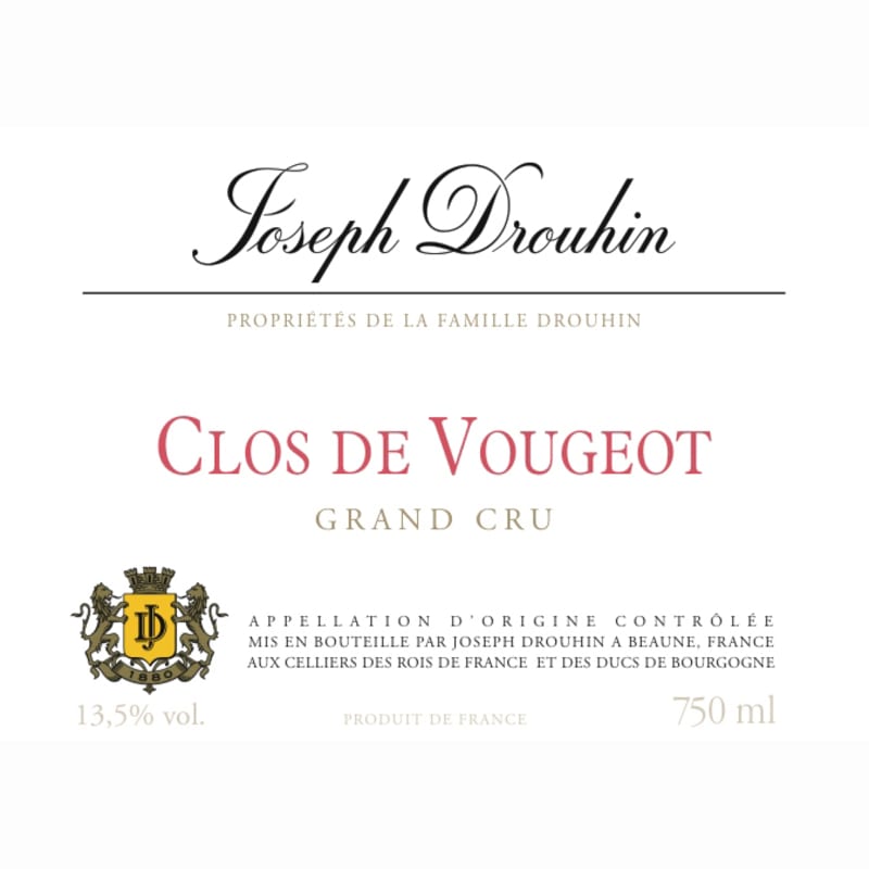 Joseph Drouhin Clos de Vougeot 2009 Front Label