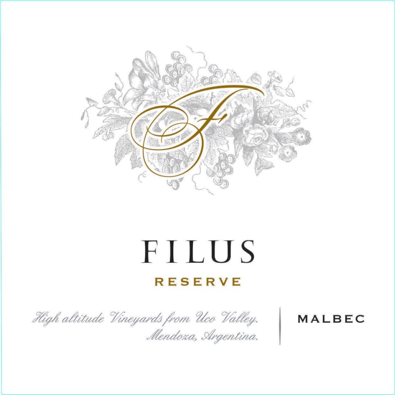 Filus Reserve Malbec 2012 Front Label