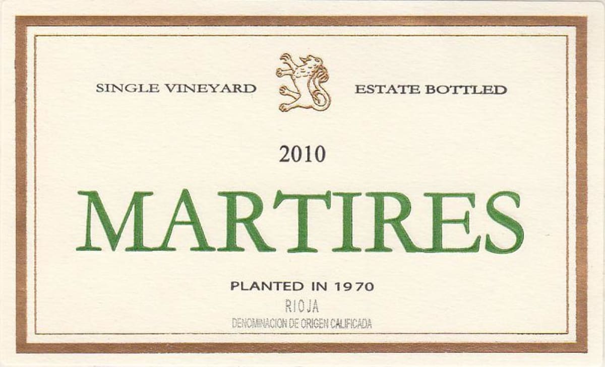 Finca Allende Martires 2010 Front Label