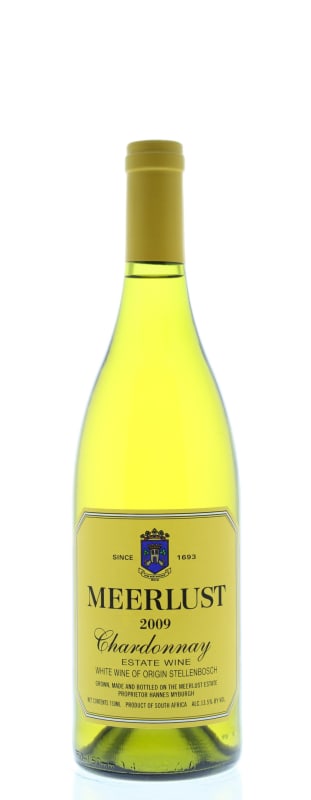 Meerlust Chardonnay 2009 Front Bottle Shot