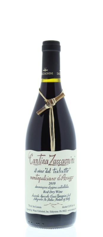 Zaccagnini Tralcetto Montepulciano d'Abruzzo 2010 Front Bottle Shot