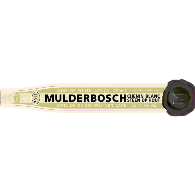 Mulderbosch Chenin Blanc 2011 Front Label