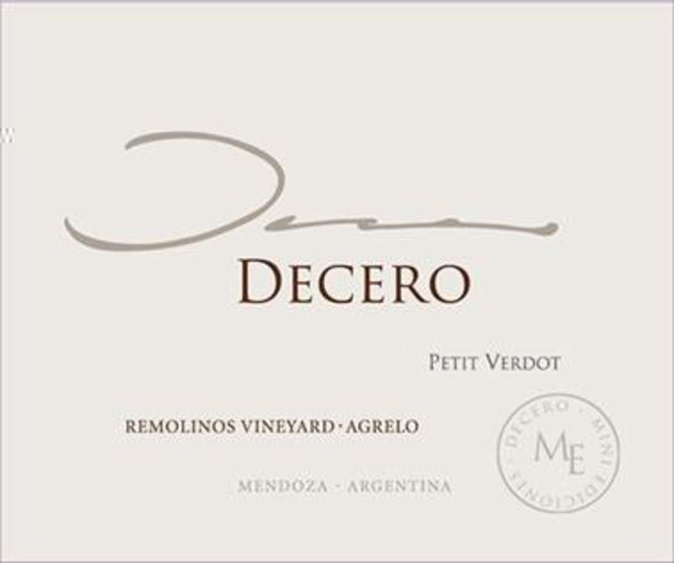 Finca Decero Remolinos Vineyard Petit Verdot 2009 Front Label