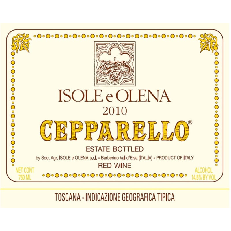 Isole e Olena Cepparello 2010 Front Label