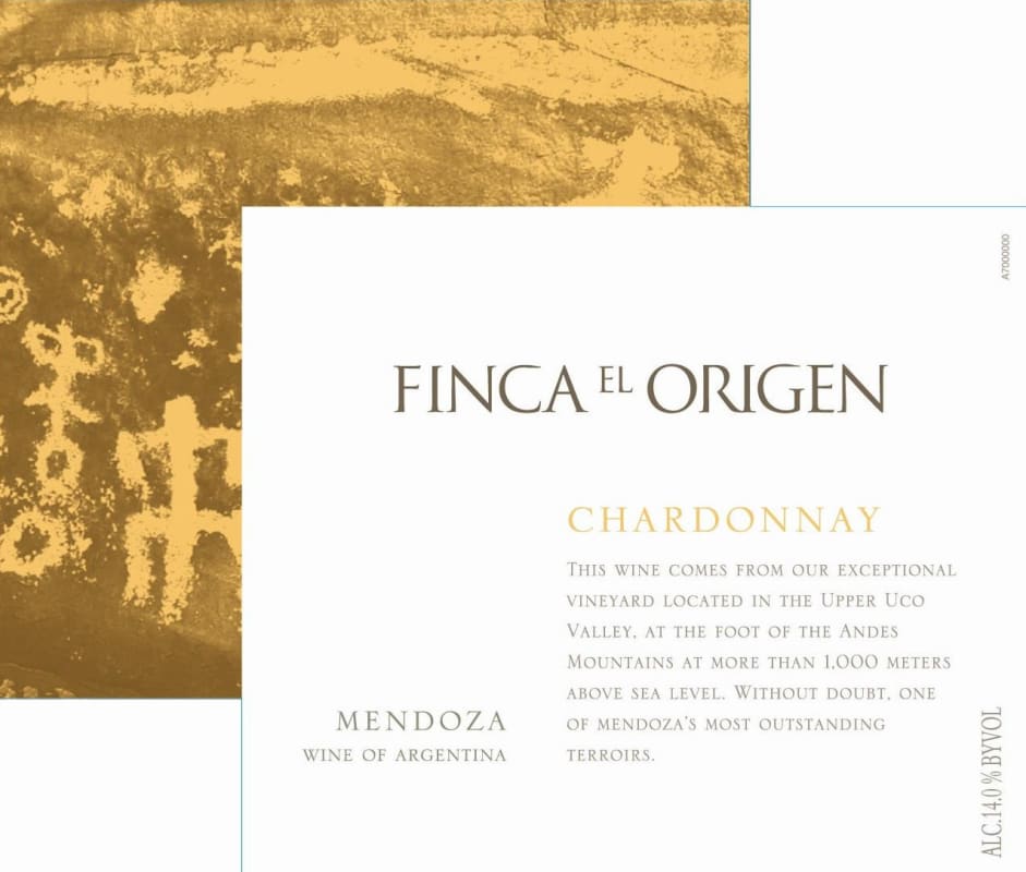 Finca El Origen Chardonnay 2013 Front Label