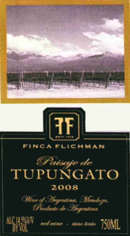 Finca Flichman Paisaje de Tupungato Red Blend 2008 Front Label