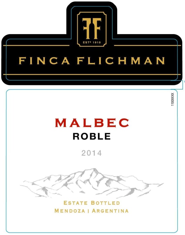 Finca Flichman Roble Malbec 2014 Front Label
