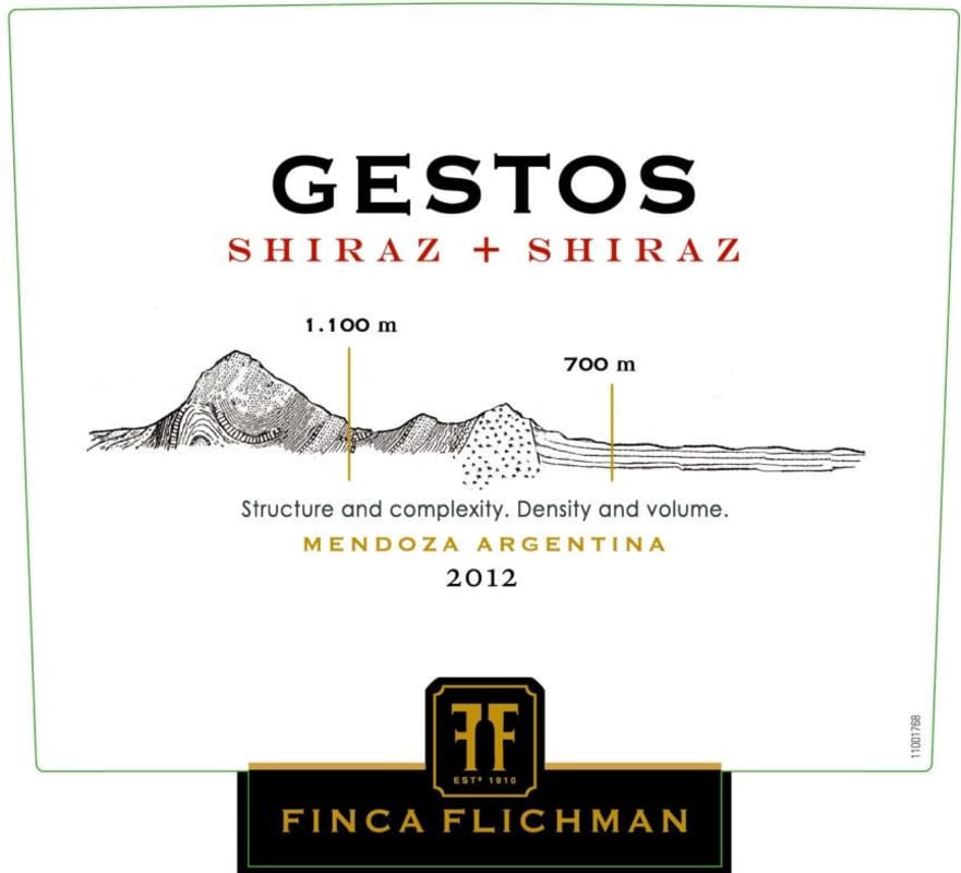 Finca Flichman Gestos Shiraz 2012 Front Label