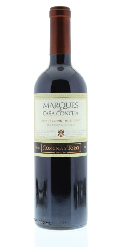 Concha y Toro Marques de Casa Concha Cabernet Sauvignon 2010 Front Bottle Shot