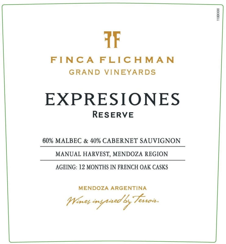 Finca Flichman Expresiones Reserva Malbec-Cabernet 2012 Front Label