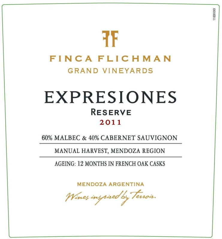 Finca Flichman Expresiones Reserva Malbec-Cabernet 2011 Front Label