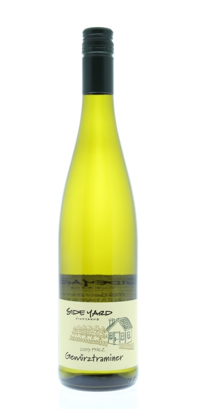 Side Yard Vineyards Gewurztraminer 2009 Front Bottle Shot