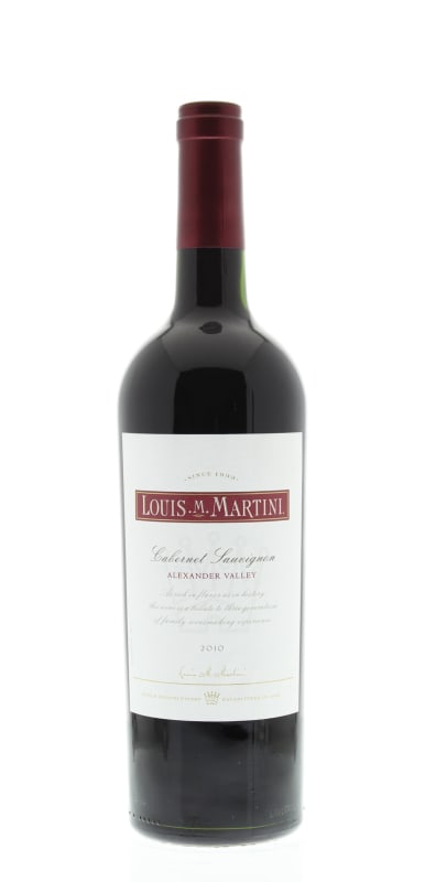Louis Martini Alexander Valley Cabernet Sauvignon 2010 Front Bottle Shot