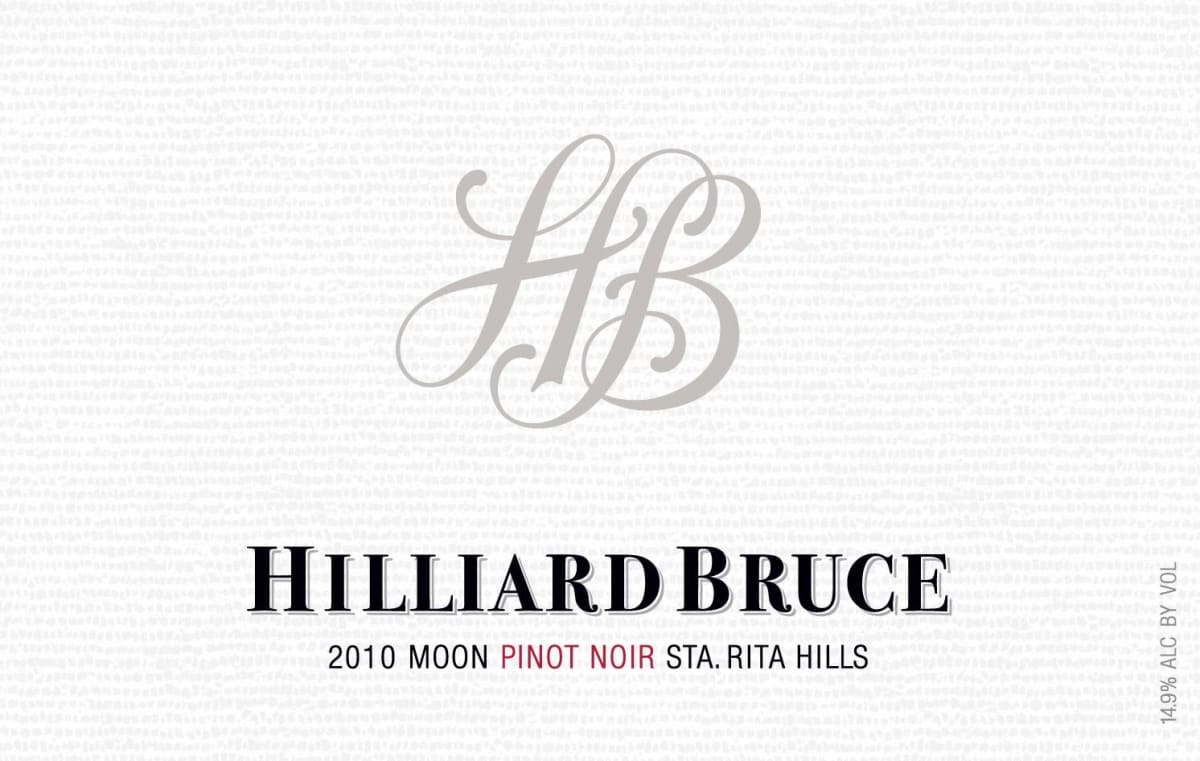 Hilliard Bruce Moon Pinot Noir 2010 Front Label