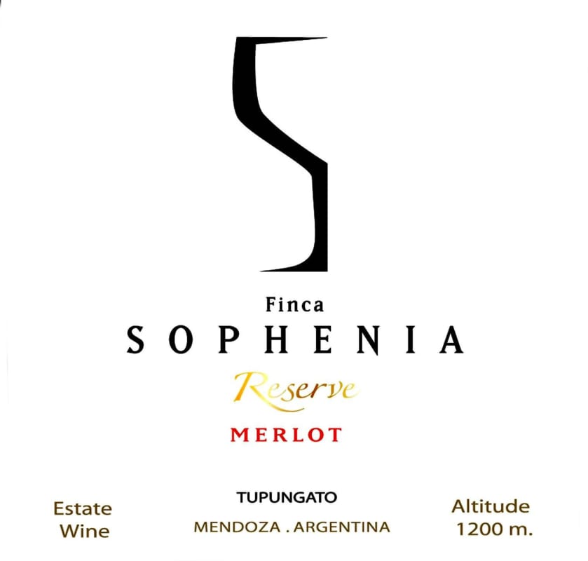 Finca Sophenia Reserve Merlot 2013 Front Label