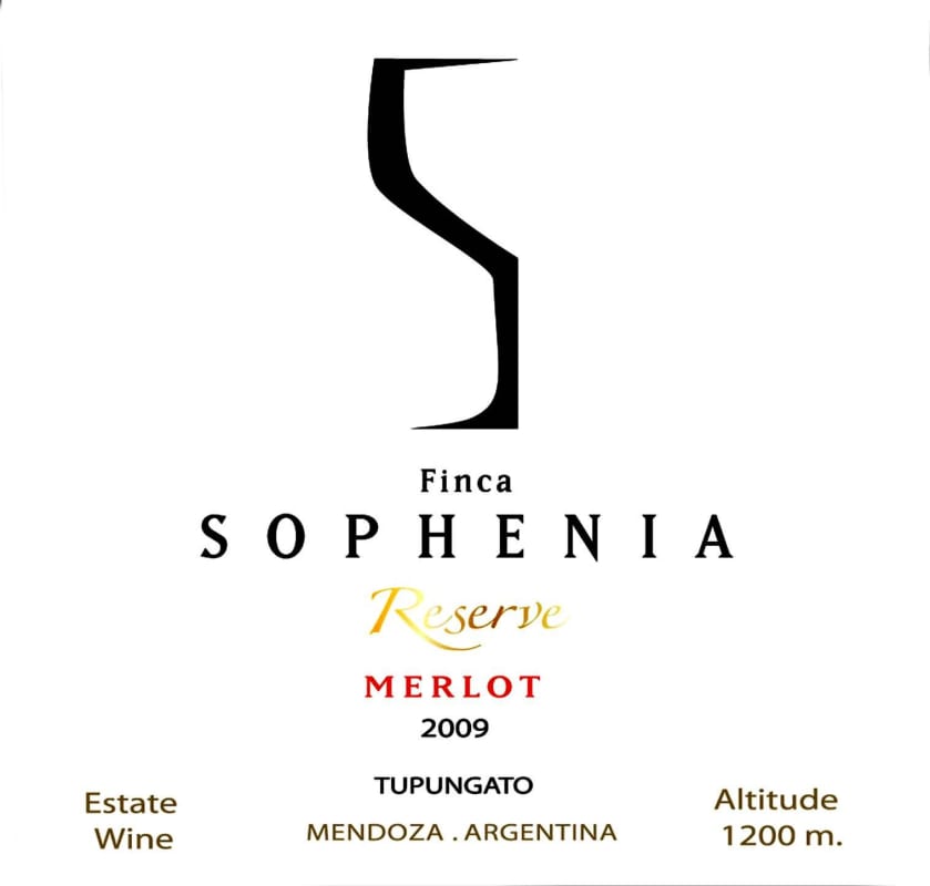 Finca Sophenia Reserve Merlot 2009 Front Label