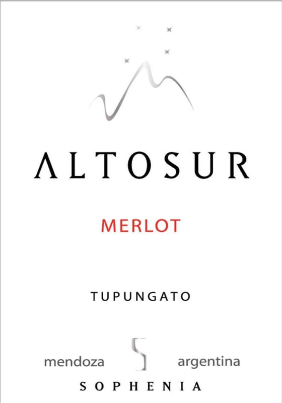 Finca Sophenia Altosur Merlot 2010 Front Label