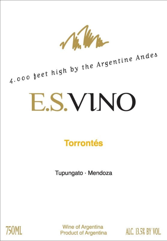 Finca Sophenia E.S. Vino Torrontes 2014 Front Label
