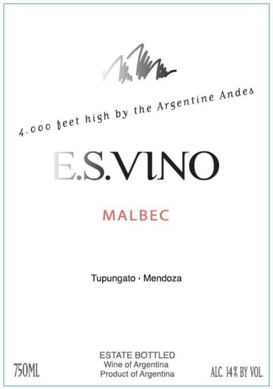 Finca Sophenia E.S. Vino Malbec 2013 Front Label