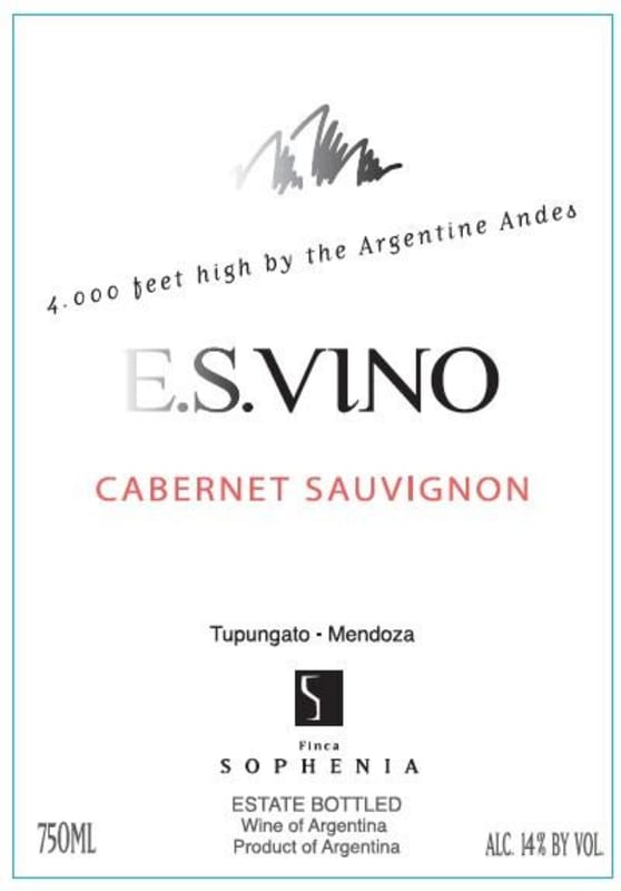 Finca Sophenia E.S. Vino Cabernet Sauvignon 2015 Front Label