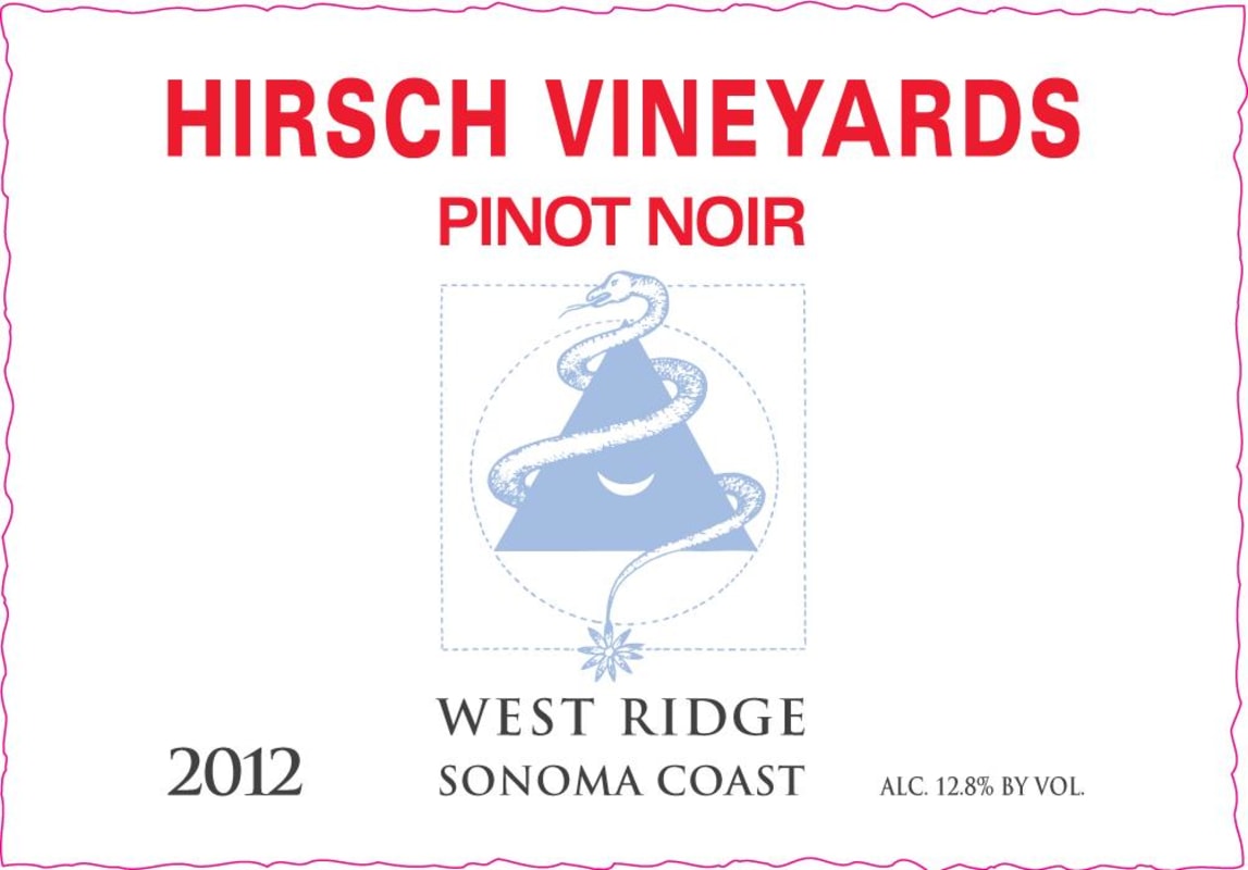 Hirsch West Ridge Pinot Noir 2012 Front Label