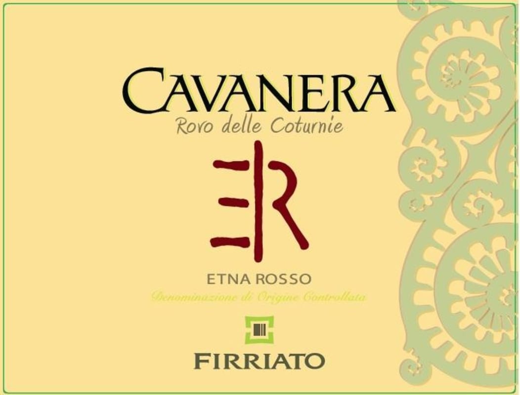 Firriato Cavanera Rovo delle Coturnie Etna Rosso 2010 Front Label
