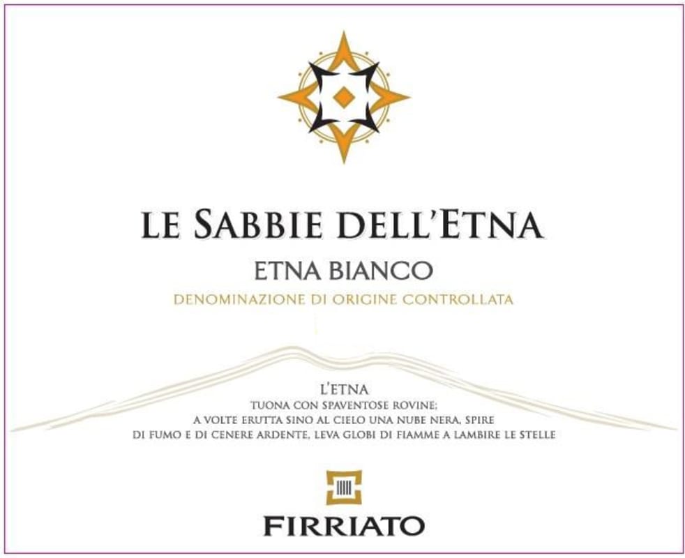 Firriato Le Sabbie dell'Etna Etna Bianco 2015 Front Label