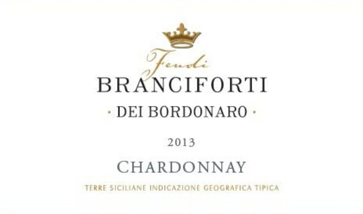 Firriato Feudi Branciforti dei Bordonaro Chardonnay 2013 Front Label